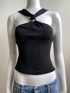 Gianni Versace black strappy club top 38